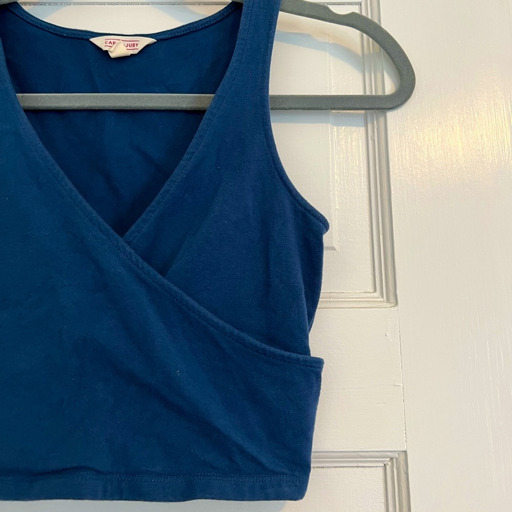 Blue crop top